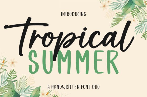 Tropical Summer: The Dynamic Duo Font for Modern Design